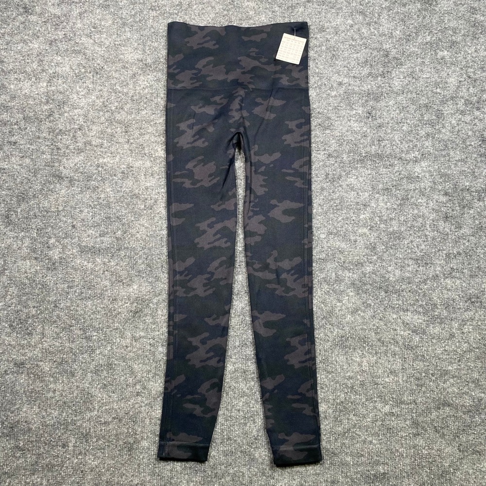 Spanx Look At Me‎ Now Seamless Leggings Black Camo High Waisted FL3515 Small
